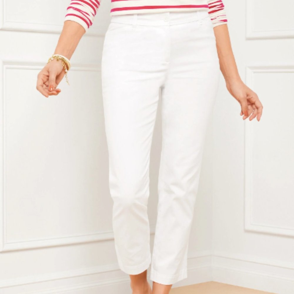 Talbots Stretch Twill Crop Pants Simply Flattering